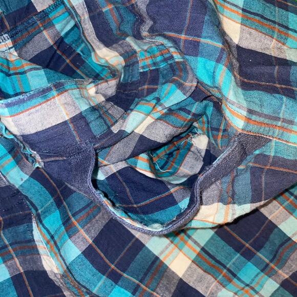 Blue Plaid Shorts sz 1X - Picture 6 of 7
